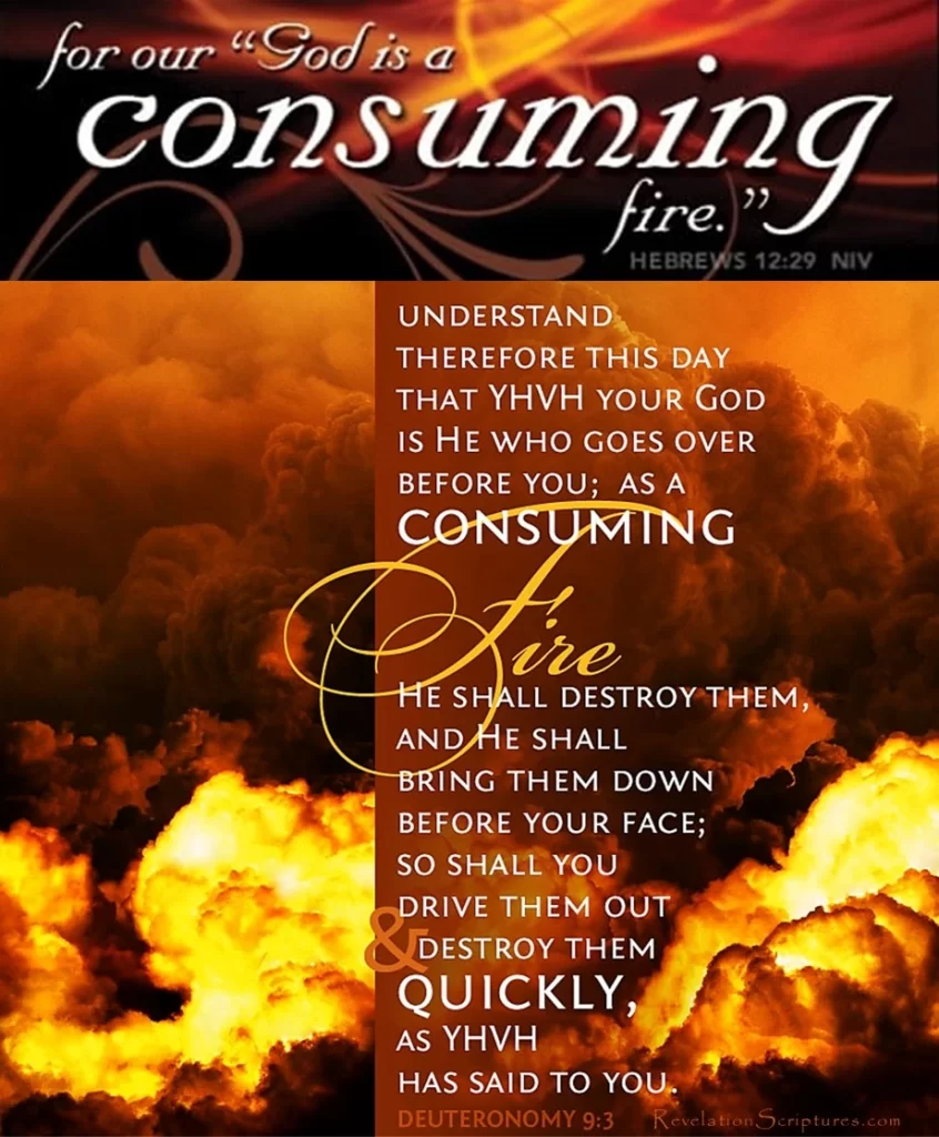 Deuteronomy 9:3 & Hebrews 12:29 God is a Consuming Fire