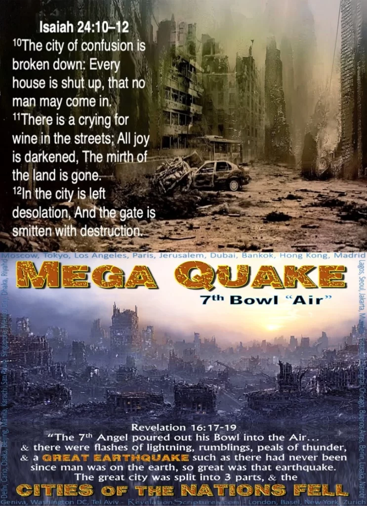 Isaiah 24:10-12 and the 7th Bowl of Wrath Mega Earthquake at Revelation 16:17-19