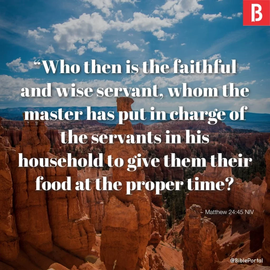 Matthew 24:45-47 Food in due season