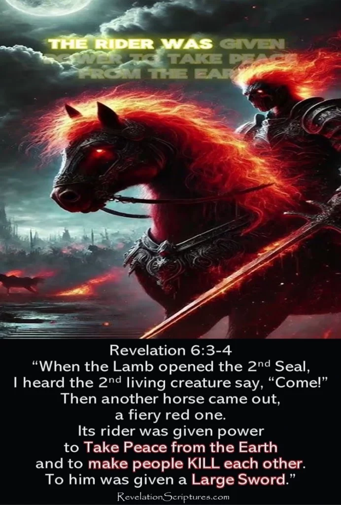 Revelation 6:3-4 Second Seal War - Take Peace Away from the Earth