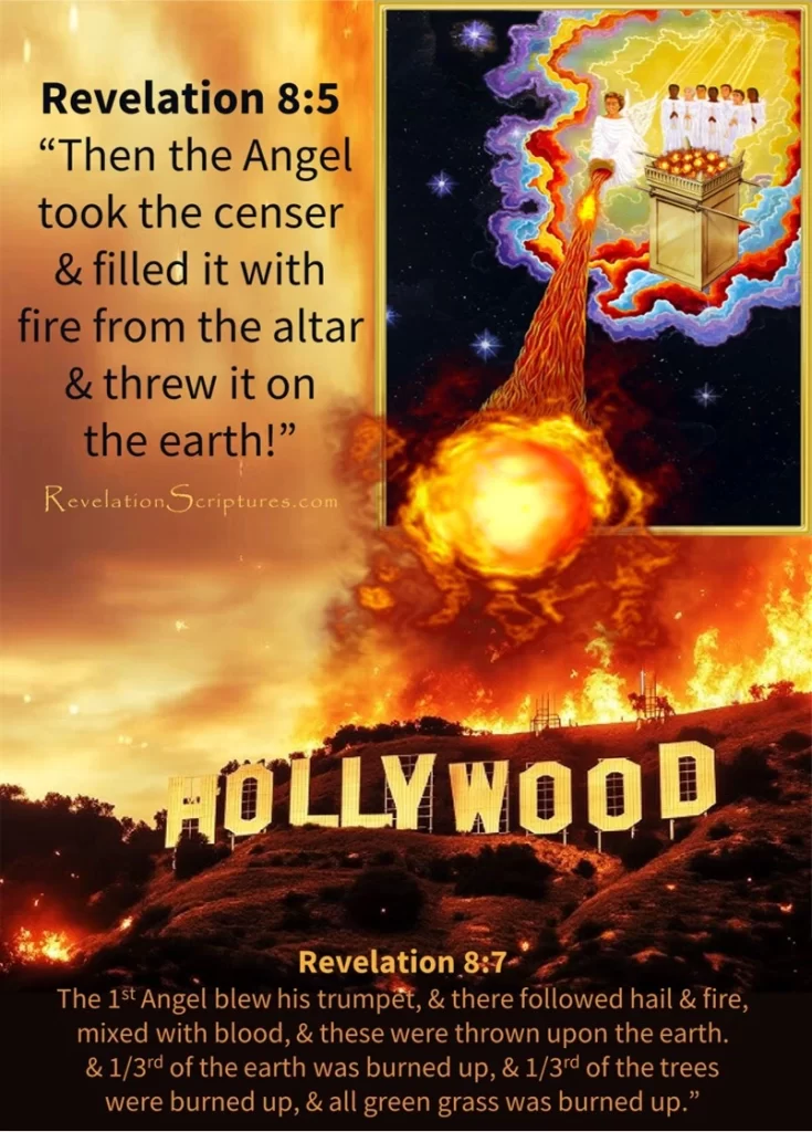 Revelation 8:5 and Revelation 8:8 God's Fire Kindled and the 1st Trumpet