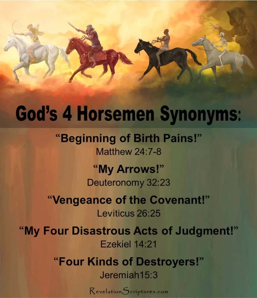 Revelation 6 The 4 Horsemen Synonyms