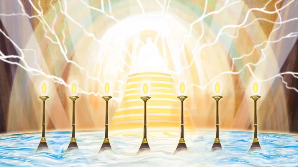 Revelation 4:5 - Gods Throne with 7 Torches of Fire