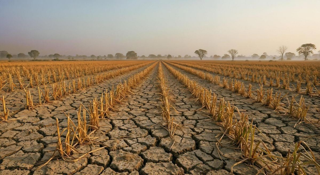 Drought, Famine, Dried-up Crops, Global Vegetation Loss, Hunger