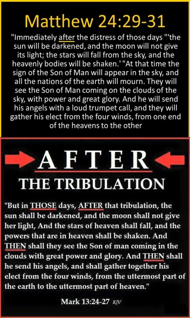 Matthew 24:29-31 Christ Gathers His Elect AFTER the Tribulation