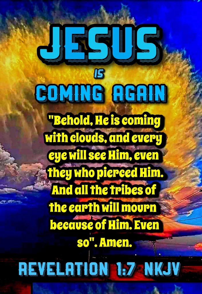 Revelation 1:7, He is coming with the clouds, & every eye will see Him.