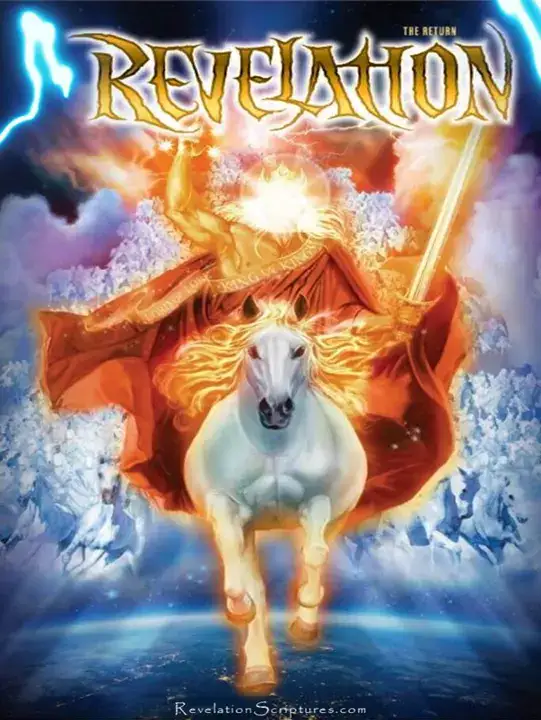 Christ on a white horse in Revelation 19:11 leading the armies of heaven at Armageddon.