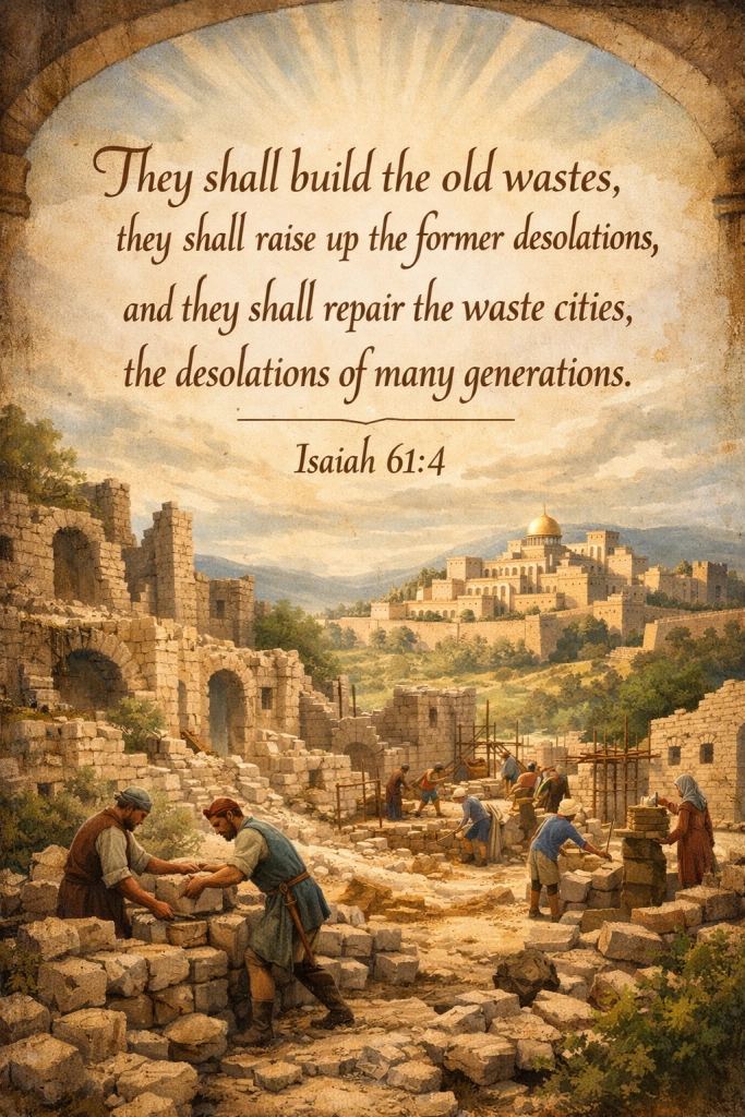 Isaiah 61:4 They shall repair the waste cities