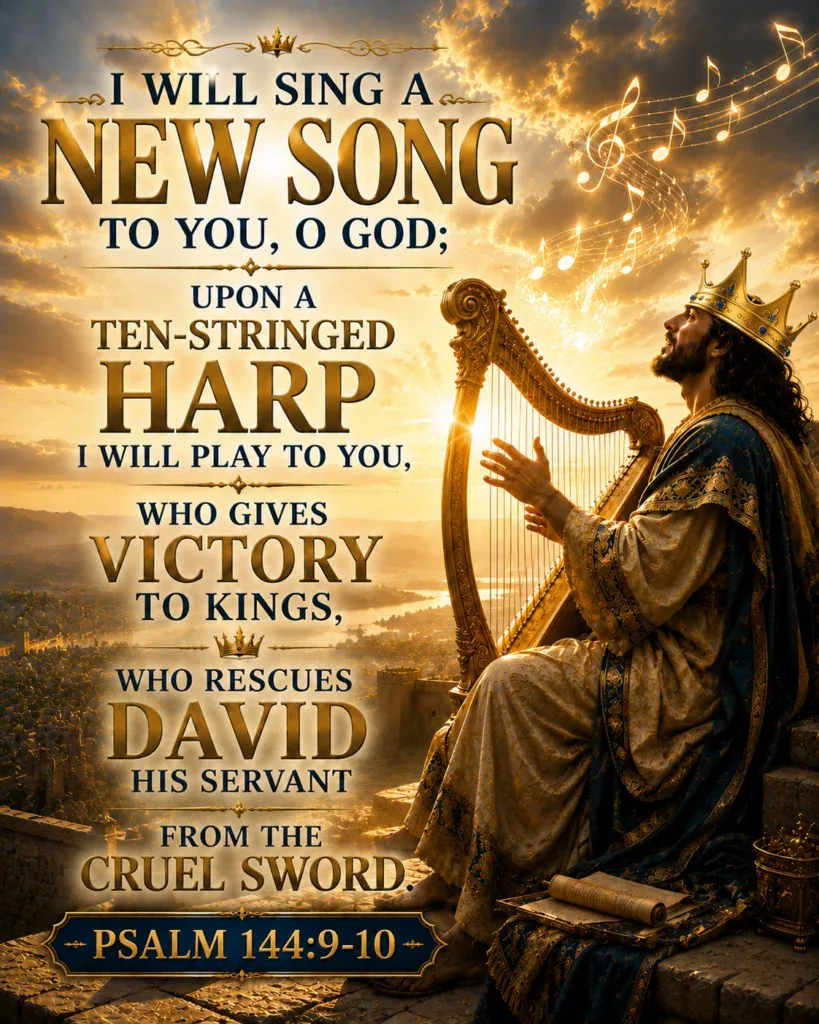 Psalm 144:9-10 I will sing a NEW SONG to you