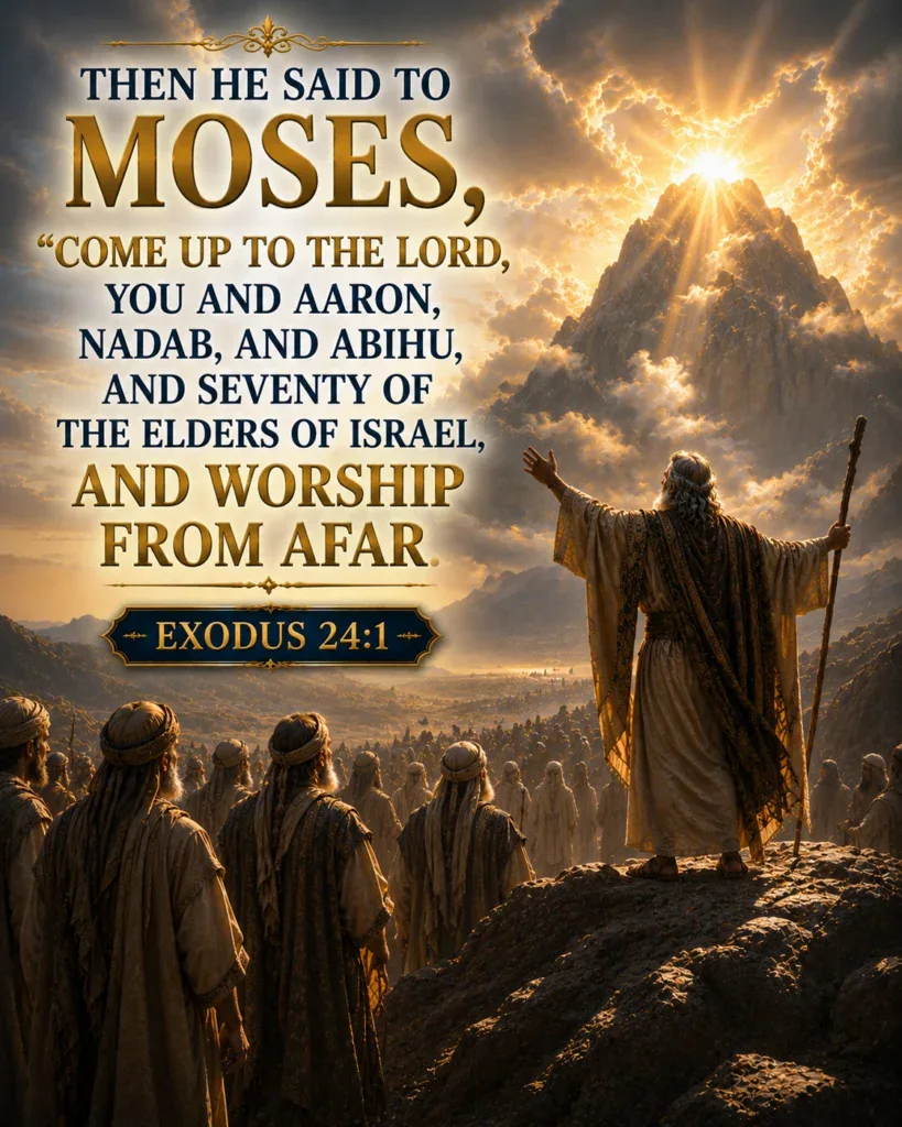 Exodus 24:1 Come up to the Lord and Worship from Afar