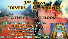 Third Vial,Third Bowl of Wrath,3rd Vial,3rd Bowl,Rivers,Springs,Blood Drink,Altar,Just Judgments,Seven Vials Bowls of Wrath,Book of Revelation, Apocalypse,Revelation Chapter 16