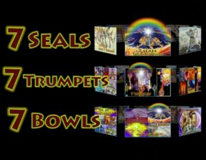 Book of Revelation,Apocalypse,Seven Seals of Revelation,Seven Trumpets of Revelation,Seven Bowls of Wrath,First Seal,Second Seal,Third Seal,Fourth Seal,Fifth Seal,Sixth Seal,Seventh Seal,First Trumpet,Second Trumpet,Third Trumpet,Fourth Trumpet,Fifth Trumpet,Sixth Trumpet,Seventh Trumpet,Vial of Wrath,Vials,First Bowl,Second Bowl,Third Bowl,Fourth Bowl,Fifth Bowl,Sixth Bowl,Seventh Bowl,7 Trumpets of Revelation,7 Seals of Revelation